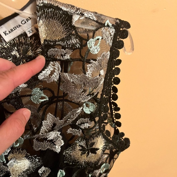 LAST CHANCE | Karina Grimaldi Revolve Leonor Embroidered Lace Mini Dress - Picture 7 of 9
